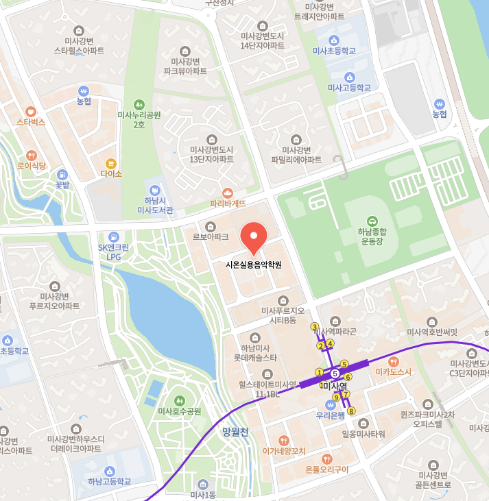 시온실용음악학원 로고